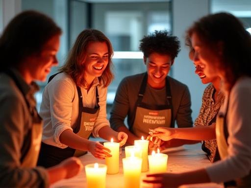 Team building corporativo con velas