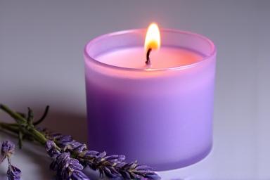 Vela de lavanda relajante