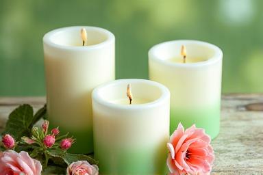 Velas florales de primavera