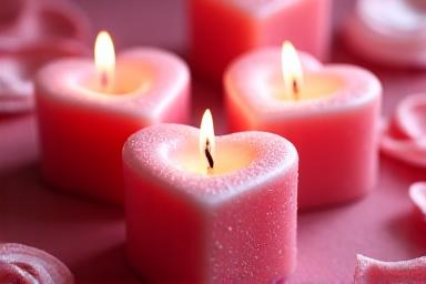 Velas románticas San Valentín